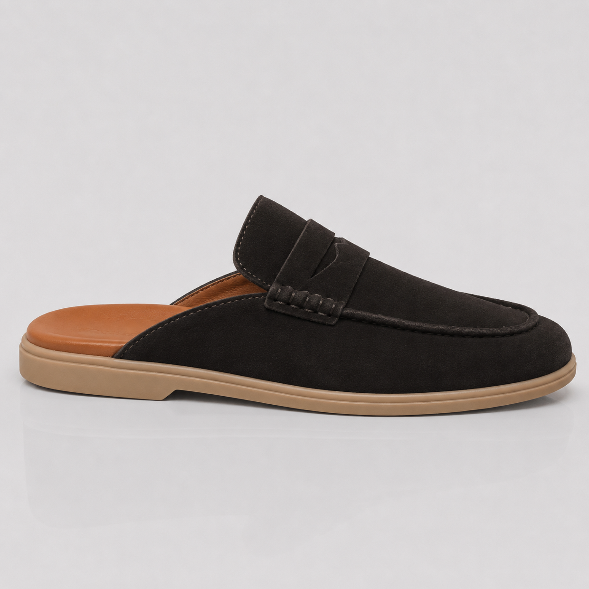 SUEDE MULE LOAFERS