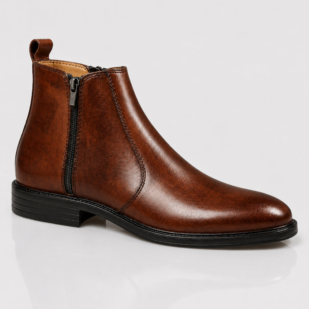 BROWN LEATHER CHELSEA.